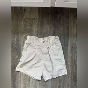 ASOS Cream High Waist Shorts with Relaxed Fit size 6
